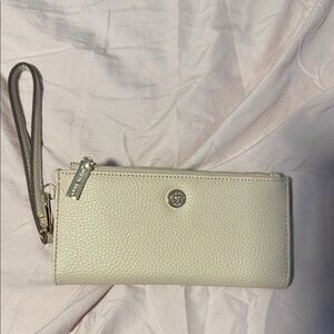 Anne Klein Cream Wristlet Clutch